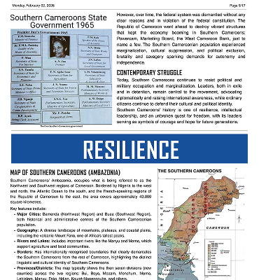 Map of Southern Cameroons (Ambazonia)